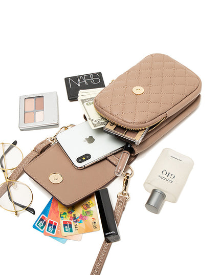 Plaid Sewing Shoulder Bag