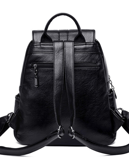 Sheepskin soft leather backpack