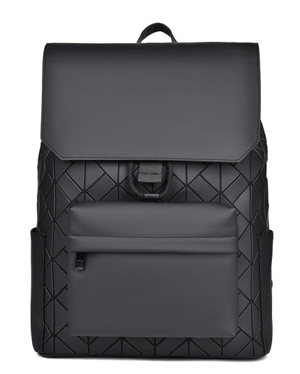 Diamond Pattern Men's Large Capacity Backpack