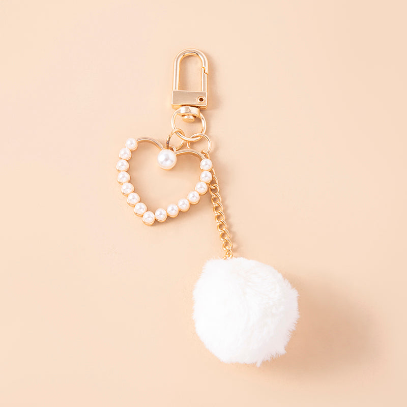 Pompoms Pearls Heart Charms