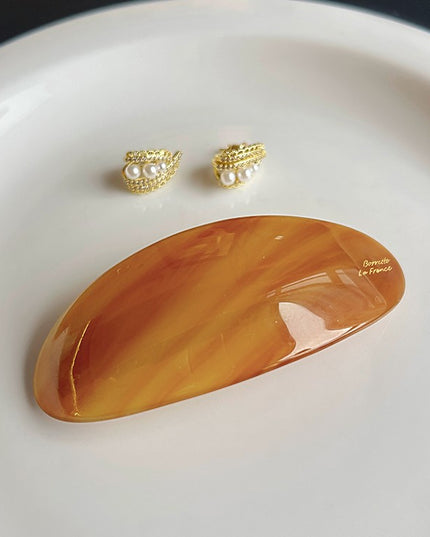 Retro Acetate Oval Hair Accessories