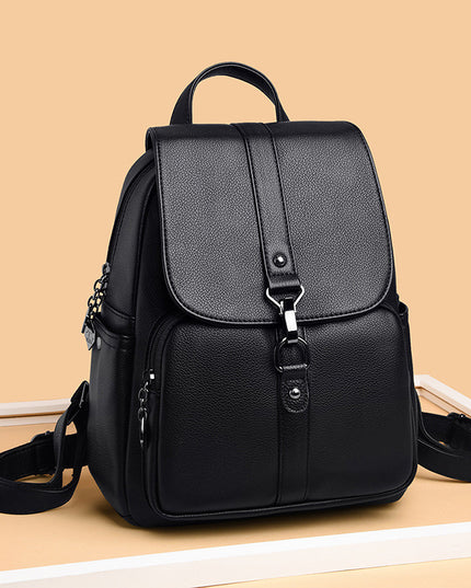 Sheepskin soft leather backpack