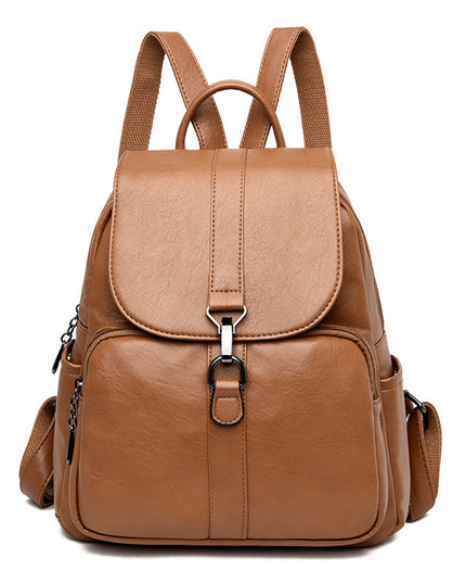 Sheepskin soft leather backpack