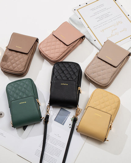 Plaid Sewing Shoulder Bag