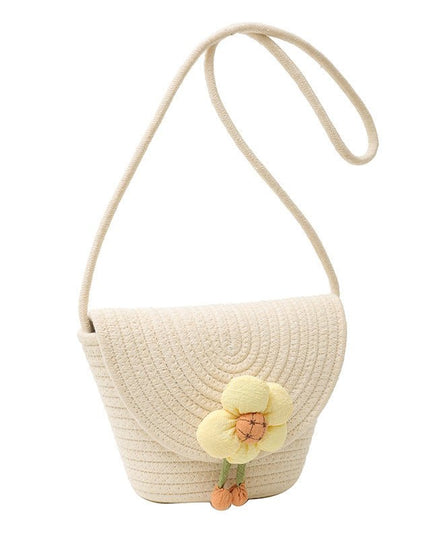 Cute Flowers Straw women's Bag - gaviara