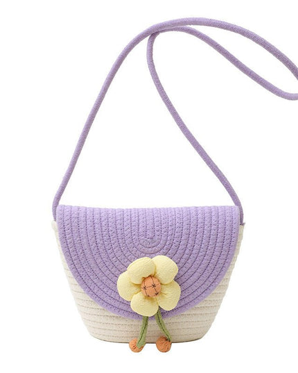 Cute Flowers Straw women's Bag - gaviara