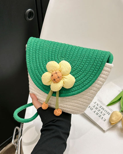 Cute Flowers Straw women's Bag - gaviara