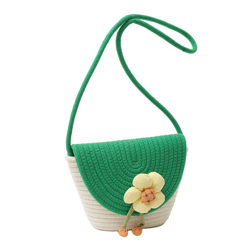 Cute Flowers Straw women's Bag - gaviara