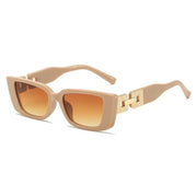 khaki frame double tea lens