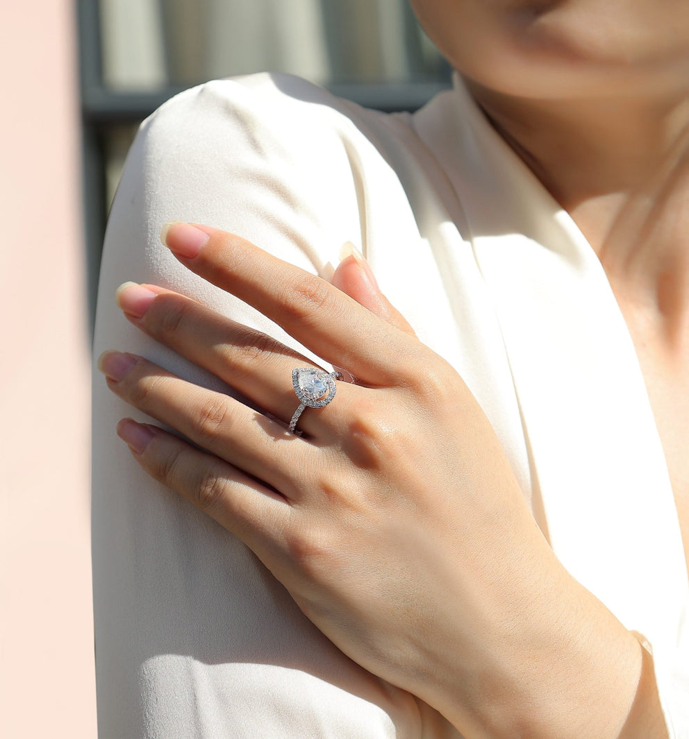 Diamond-Tested Moissanite Ring - gaviara