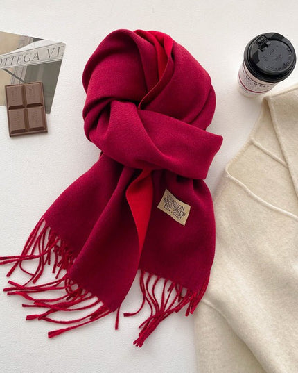 Double-sided Solid-color women's Scarf - gaviara