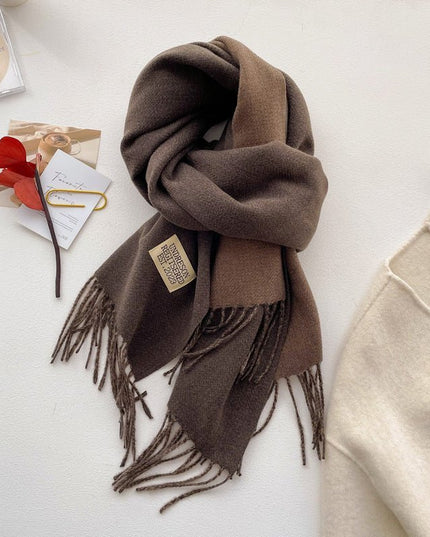 Double-sided Solid-color women's Scarf - gaviara