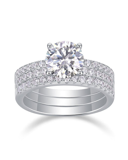 Dreamy Platinum-Plated Moissanite Ring - gaviara