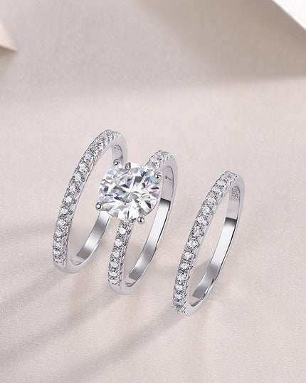 Dreamy Platinum-Plated Moissanite Ring - gaviara