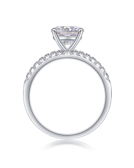 Dreamy Platinum-Plated Moissanite Ring - gaviara