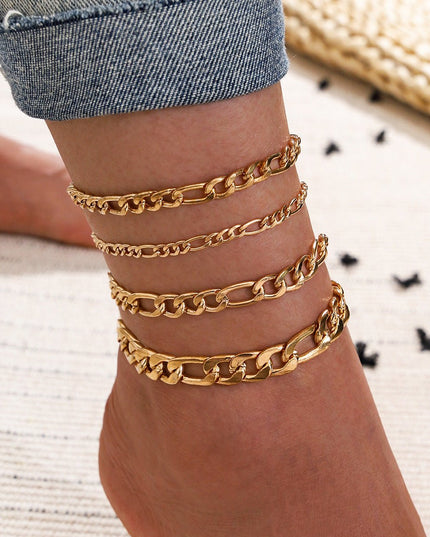 Fashion Heart Anklet Set