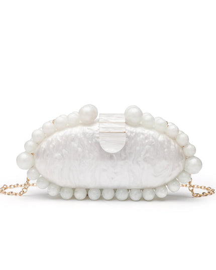 Fashion Minimalist Pearl Acrylic Handbag - gaviara