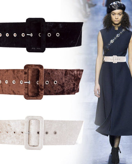 Golden Silk Velvet Belt Ladies