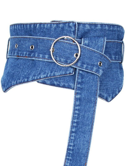 Ladies Fashion Simple Suit Wide Belt