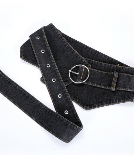 Ladies Fashion Simple Suit Wide Belt