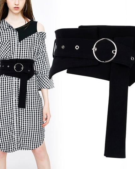 Ladies Fashion Simple Suit Wide Belt