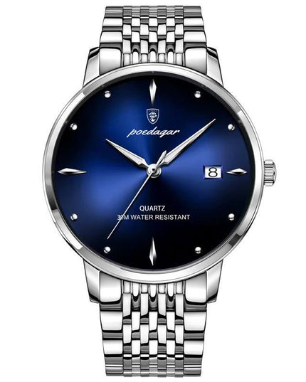 Luminous Men's Thin Quartz Watch