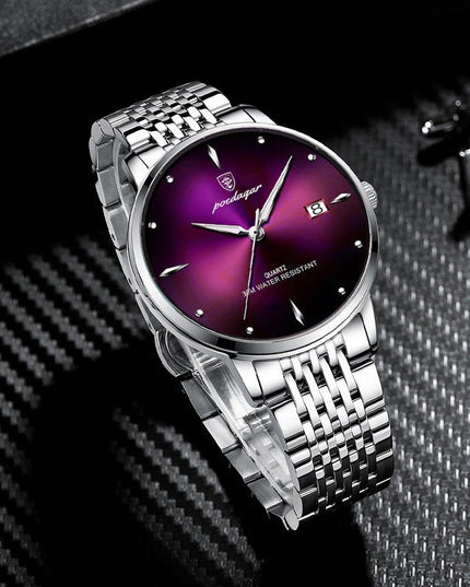 Luminous Men's Thin Quartz Watch