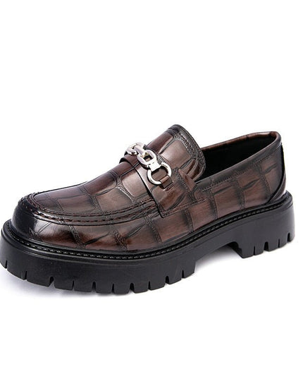 Men’s Crocodile Pattern Shoes - gaviara