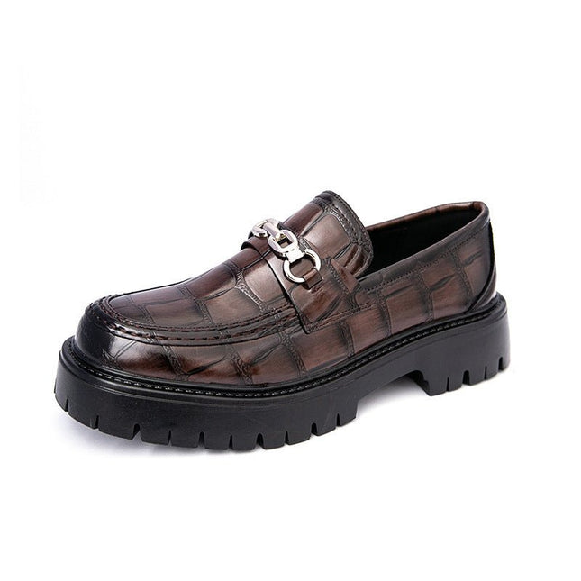 Men’s Crocodile Pattern Shoes - gaviara