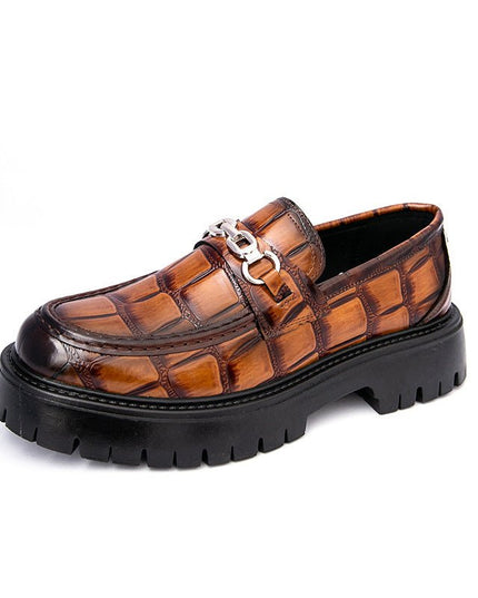 Men’s Crocodile Pattern Shoes - gaviara