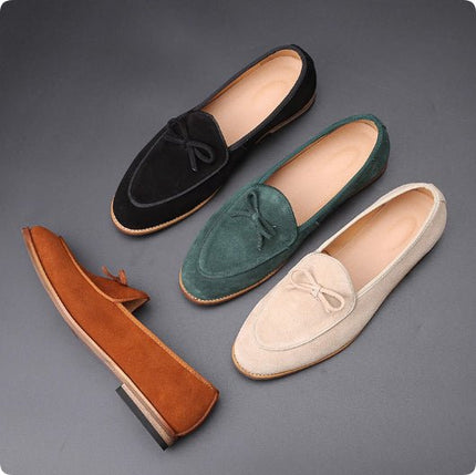 Men’s Suede Leather Loafers - gaviara