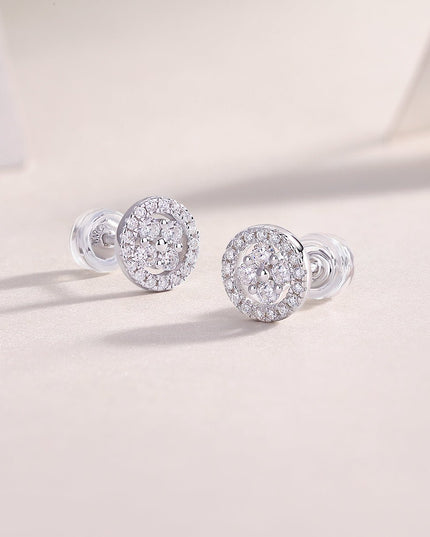 Moonlit Osmanthus Moissanite Stud Earrings - gaviara