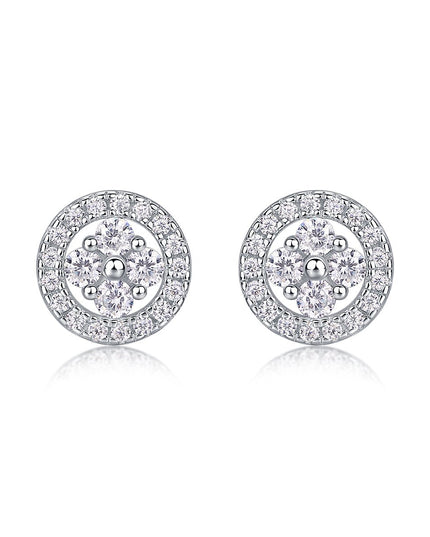 Moonlit Osmanthus Moissanite Stud Earrings - gaviara