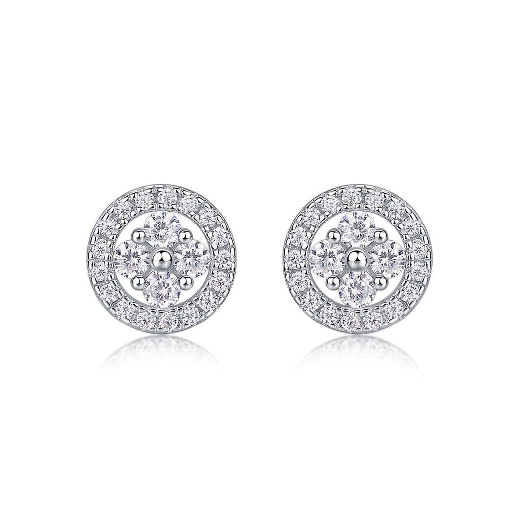 Moonlit Osmanthus Moissanite Stud Earrings - gaviara
