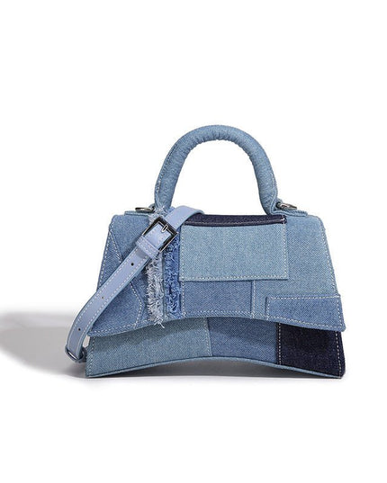 Patchwork Denim Saddle women's bag