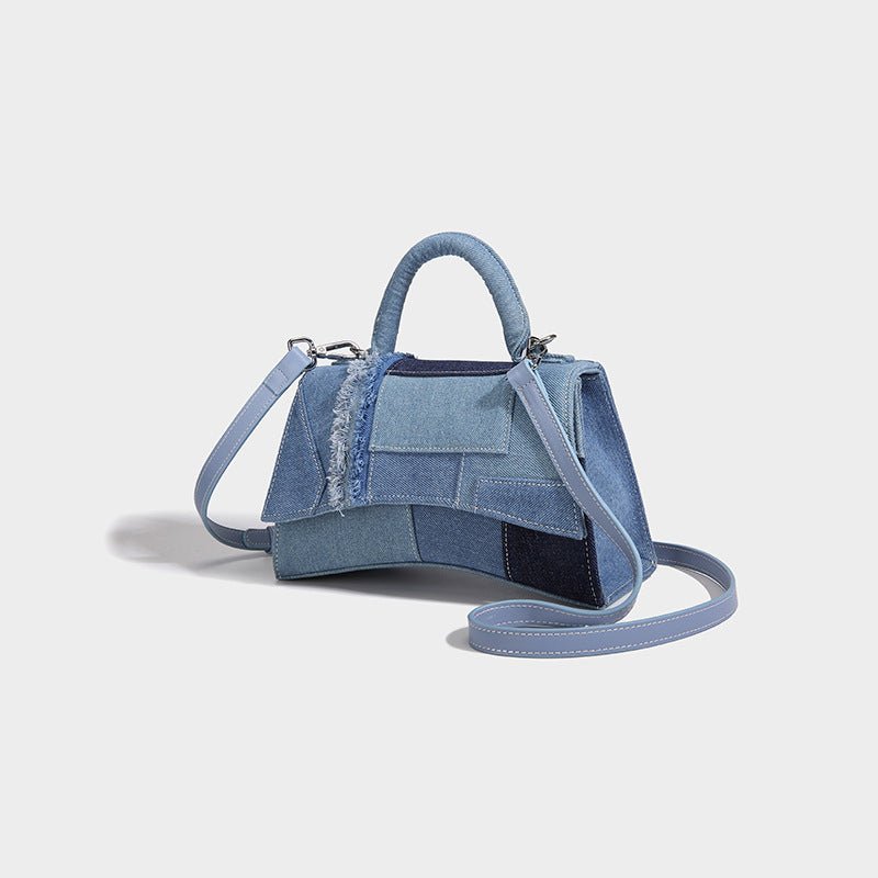 Patchwork Denim Saddle women's bag