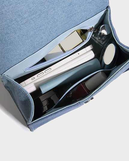 Patchwork Denim Saddle women's bag