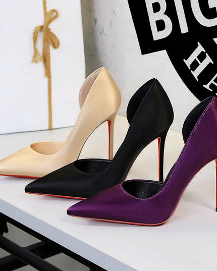 Pointed Toe Stiletto Heels - gaviara