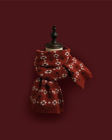 Red Knitted Scarf