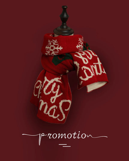 Red Knitted Scarf