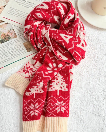 Red Knitted Scarf