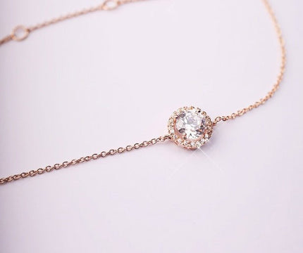 Round crystal anklets