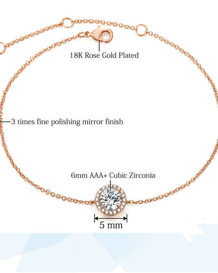 Round crystal anklets