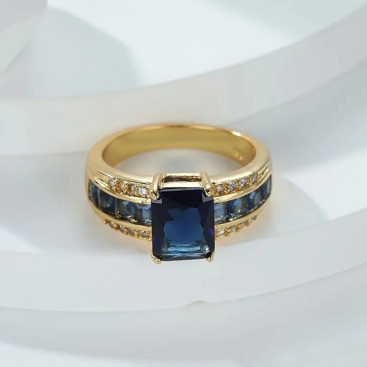 Simple Blue Fashion Ring