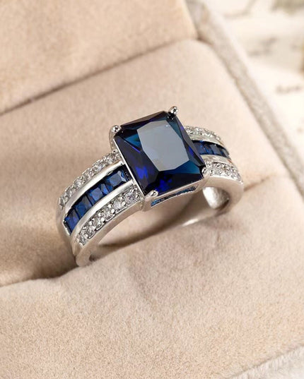 Simple Blue Fashion Ring