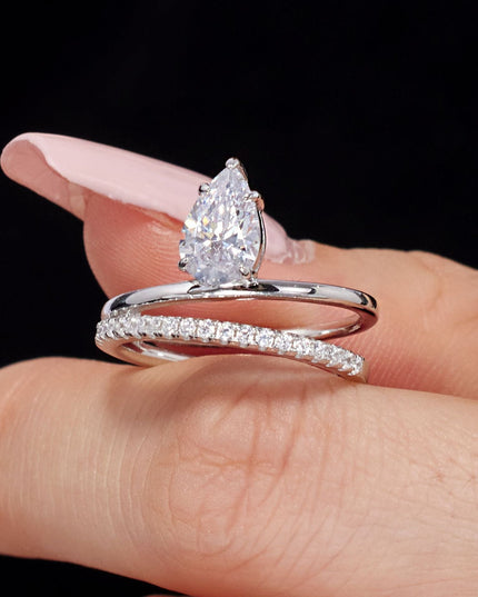 Sterling Silver Asymmetric  Ring