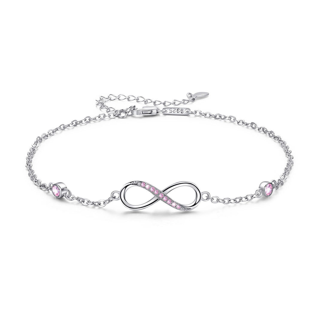 Sterling Silver Endless Love Symbol Anklet
