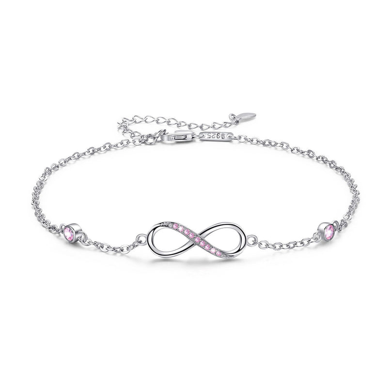 Sterling Silver Endless Love Symbol Anklet