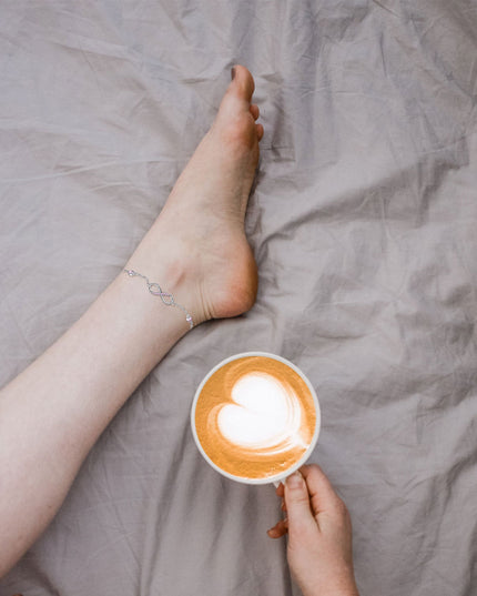 Sterling Silver Endless Love Symbol Anklet