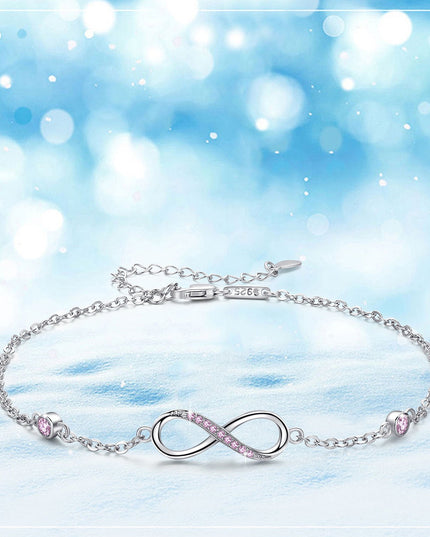 Sterling Silver Endless Love Symbol Anklet